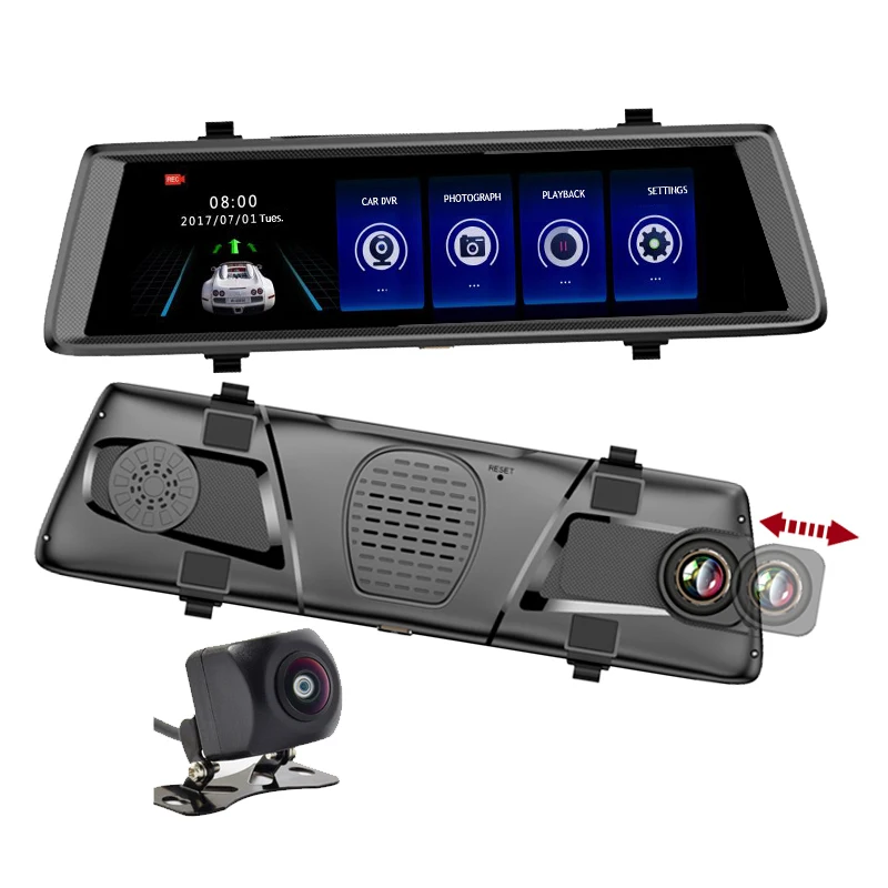 Зеркало заднего вида 10 дюймов Full IPS FHD 1080P|drive recorder|dual lenscar dvr |
