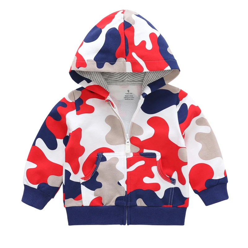 

2019 spring autumn fashion long sleeve camouflage hooded jacket for baby boy girl toddler clothes infant clothing outwear cotton