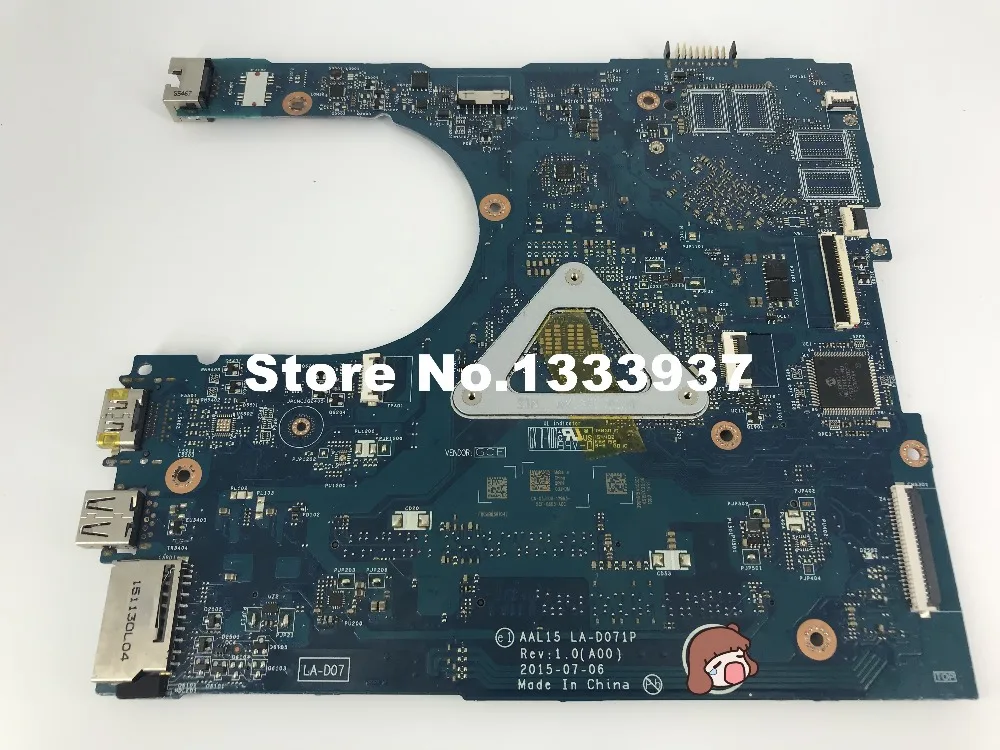 Для Dell Inspiron 17 5459 Материнская плата ноутбука AAL15 LA-D071P SR2EY i5-6200U 216-0867020 CN-03JXDM 03JXDM 3JXDM материнская плата