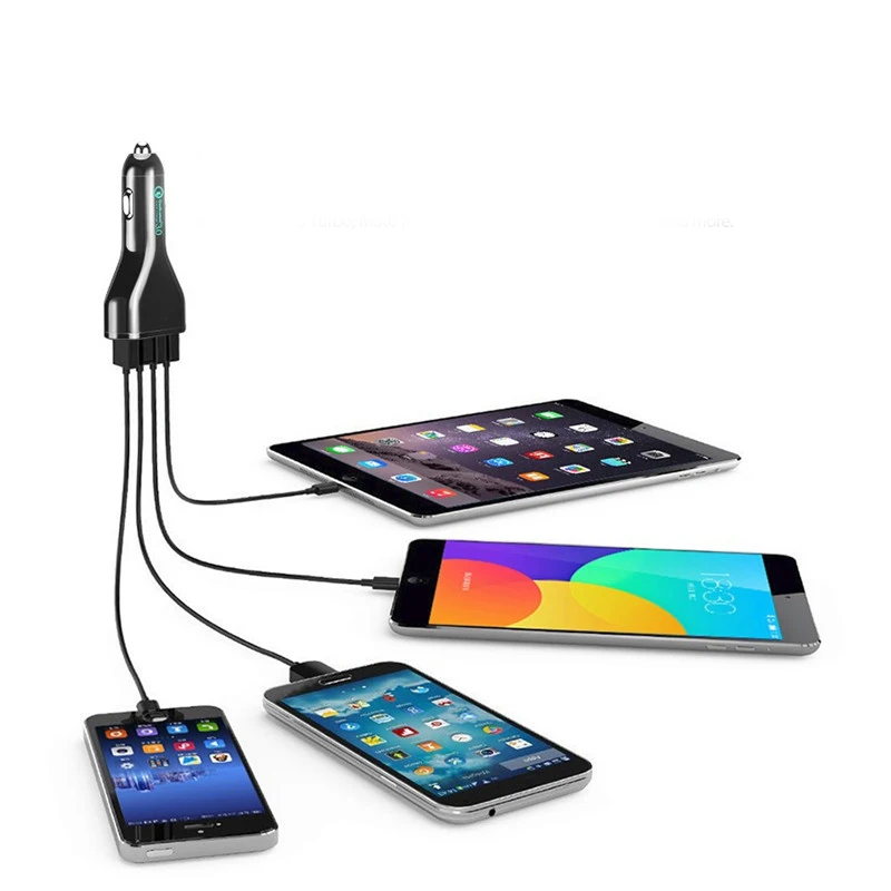 BlitzWolf-QC3-0-Car-Charger-Mobile-Phone-Car-Charger-4-Port-USB-Car-Charger-Adapter-With (1)