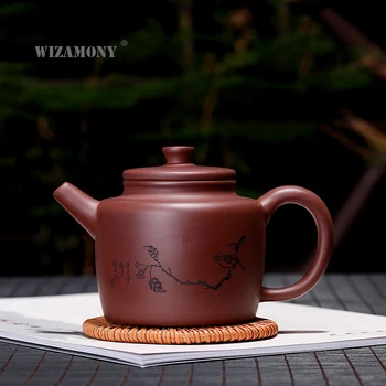 

WIZAMONY Teaware Purple Clay tea set Zisha Ceramics Arts dezhongTeapot Drinkware Porcelain yixing Clay China Tea Set Tea cup