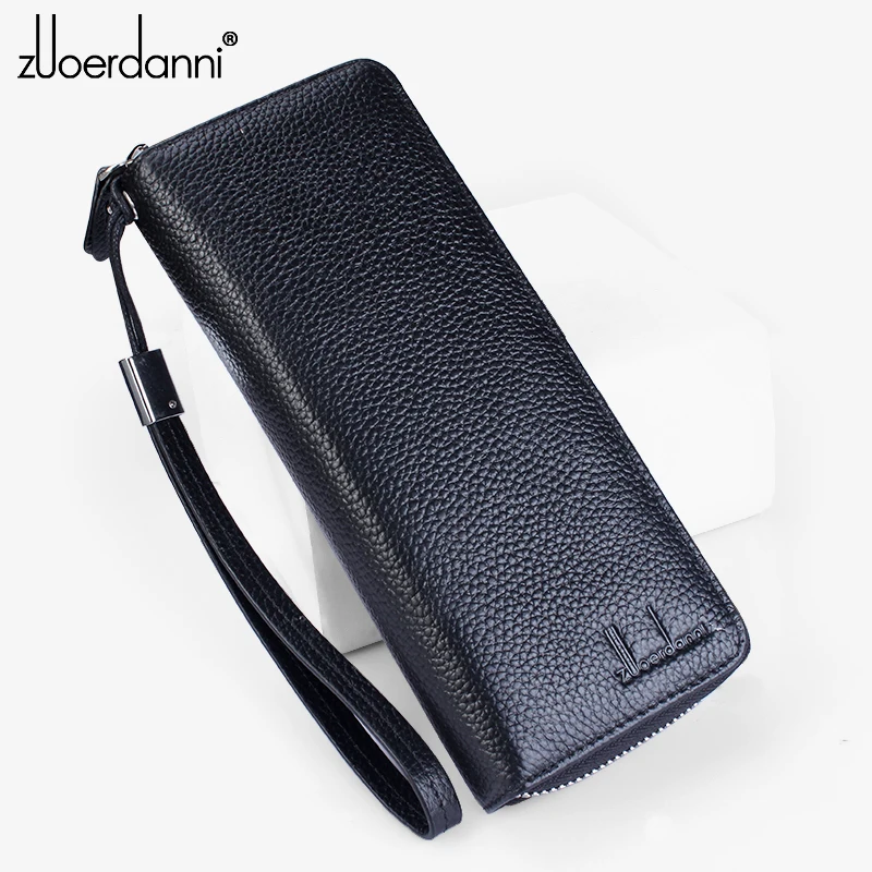 52 Slots zipper card bag leather men business card holder women's