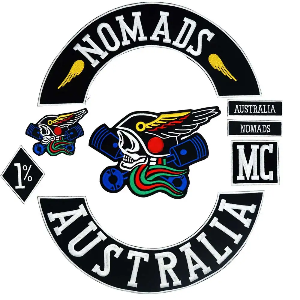 Австралийские нашивки NOMADS вышитые панковские байкерские наклейки на одежду