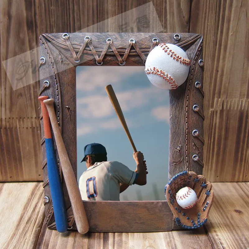 photo frame baseball  gift hand painting creative 3R 5 inch