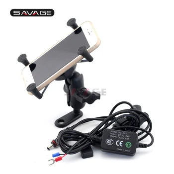 

Phone Holder USB Charger For HONDA CB300F CB500F CB500X CB650F CB1100 VFR800X VFR1200X Motorcycle GPS Navigation Bracket X-Grip