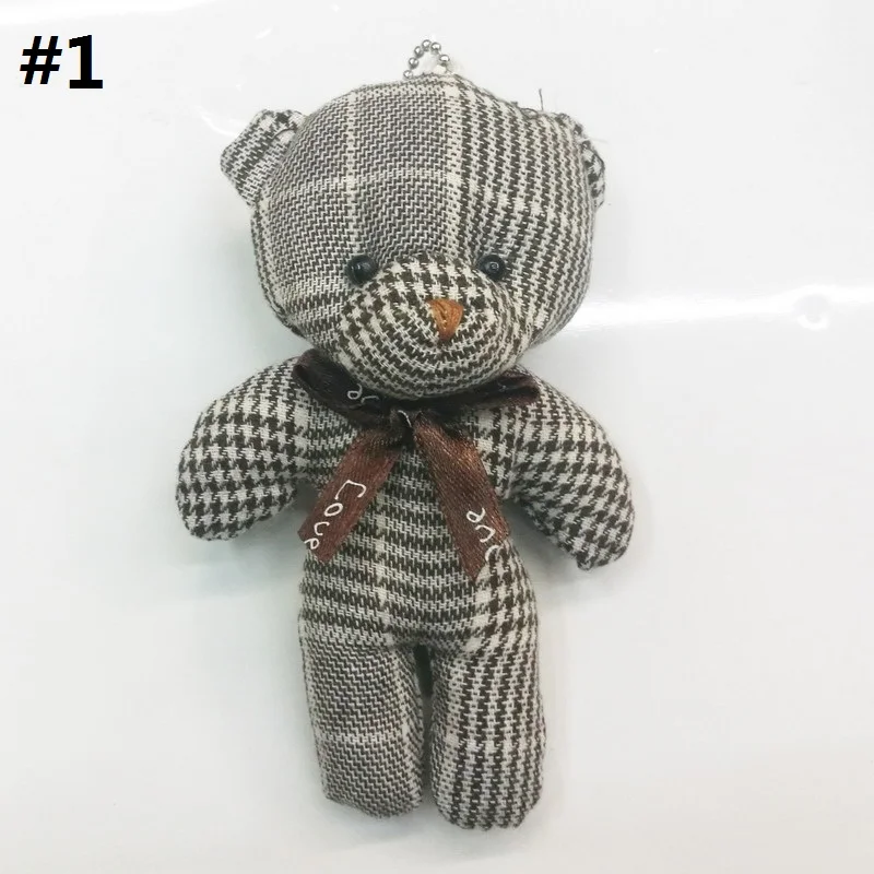 12cm cloth grid bear 7