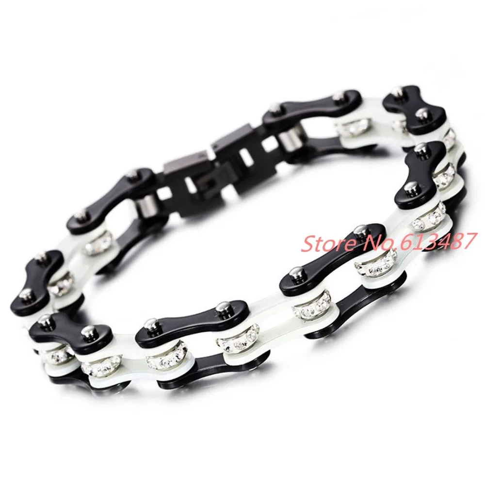 Punk Rock Mix Цвет Для Мужчин's Двигатель цепи велосипеда Двигатель цикла браслет-цепочка браслет 316L Нержавеющая сталь ювелирные изделия
