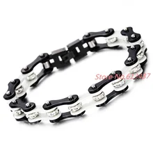 Punk Rock Mix Цвет Для Мужчин's Двигатель цепи велосипеда Двигатель цикла браслет-цепочка браслет 316L Нержавеющая сталь ювелирные изделия