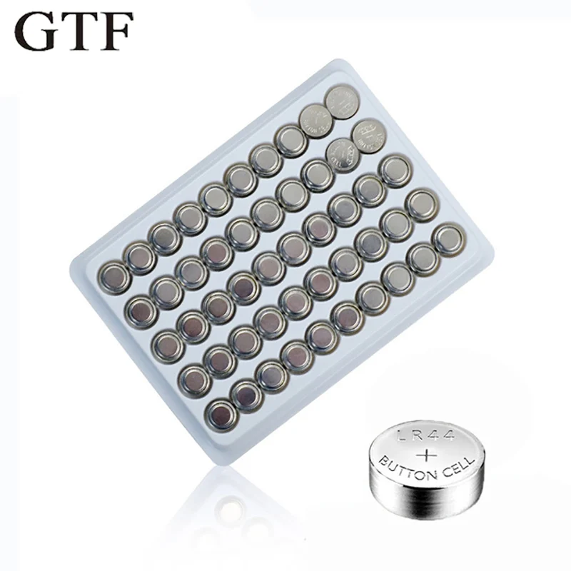 GTF 50 шт. 1 5 в Кнопочная батарея LR44 357A A76 303 AG13 SR44SW SP76 L1154 RW82 RW42 щелочная для часов