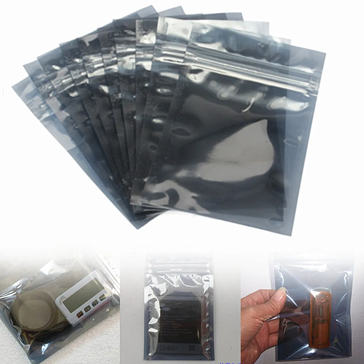 

ESD AntiStatic Bag Shielding Zip Lock Packing Storage Bag Waterproof Seal Antistatic Dustproof Storage Bag Anti-static bag