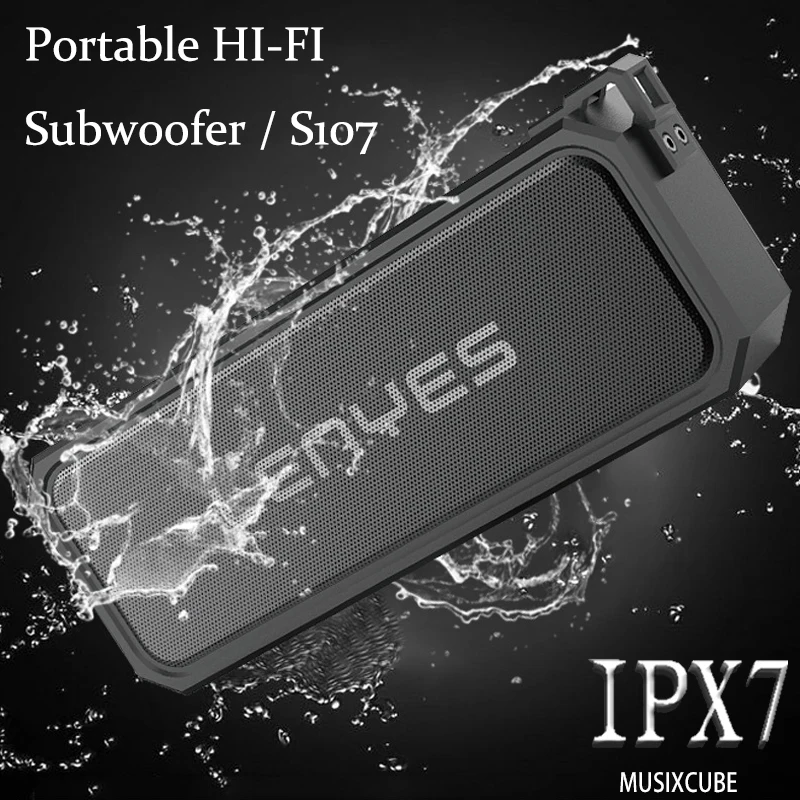 Lenyes S107 беспроводной Bluetooth динамик IPX7 водонепроницаемый сабвуфер стерео