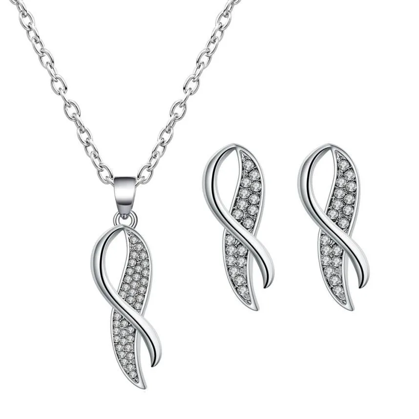 trend styles woman necklaces jewellery Women's Zircon Pendant Ear  Necklace Ornament Jewellery Suit