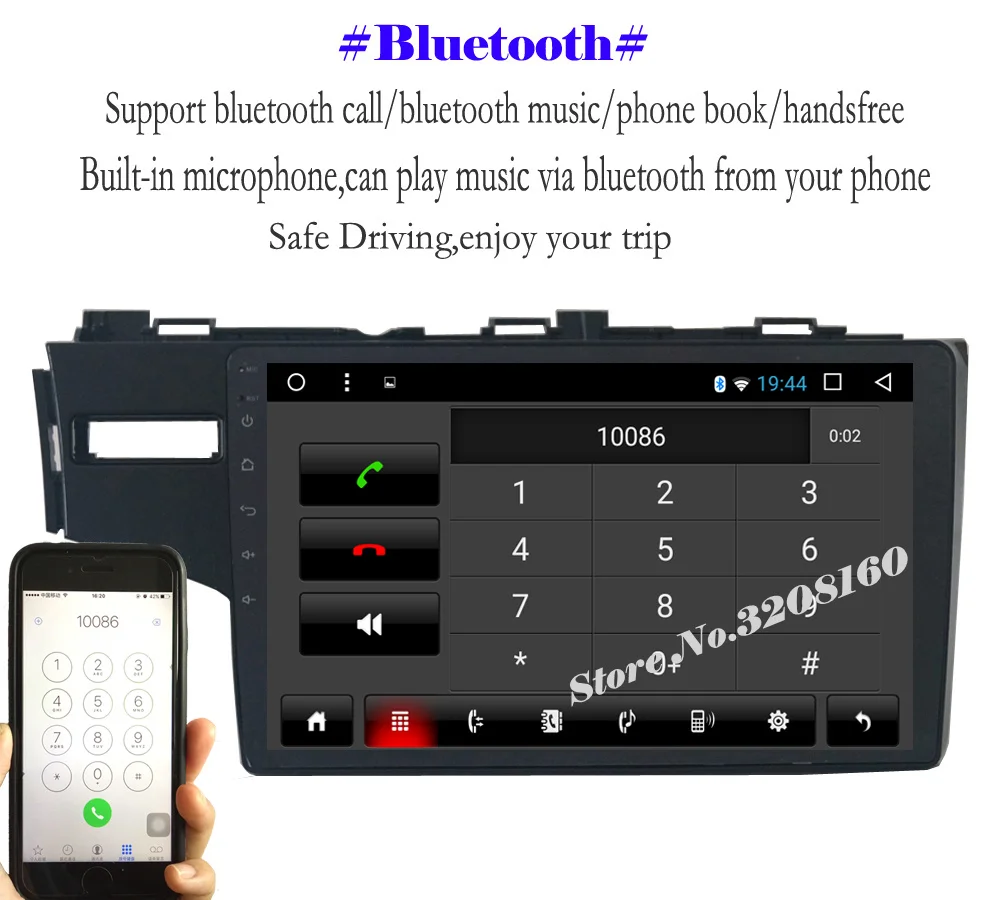 Excellent MAX Android 8.1.0 Car DVD Player for Honda fit 2014 2015 2016 Car Radio RDS Bluetooth 4G WiFi SWC GPS Navigation System Free Map 8