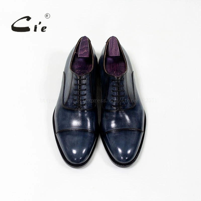 Respiráveis Homens 100 blake Rodada Oxford 03 Ox Sapato De Genuíno 03 Handmade Ofício Captoe Couro Patina Bespoke Cie Marinha Bezerro Mackay Dos Zaq0wZt