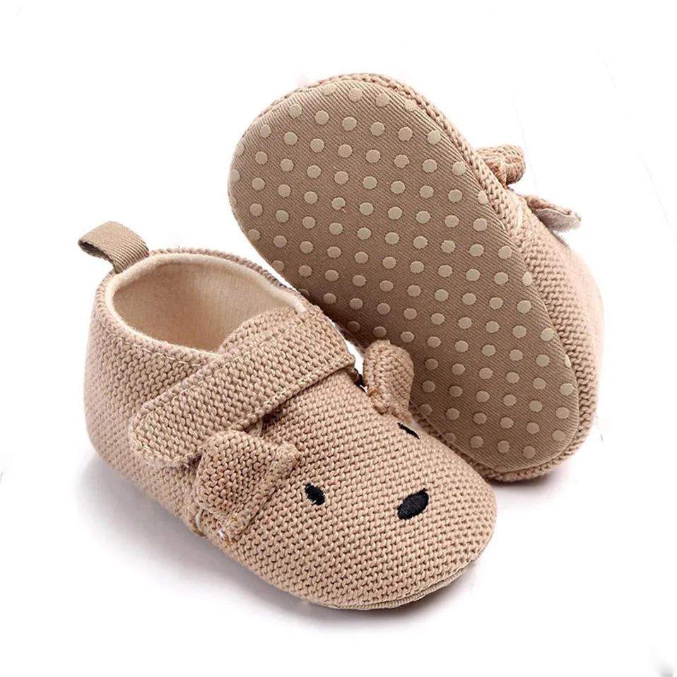 Baby Boys Girls Animal Crib Shoes Infant Cartoon Soft Sole Non-slip Cute Warm Animal Shoes