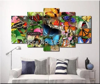 

DIY Diamond Painting Cross Stitch Kit Full Diamond Embroidery 5D Square Diamond Mosaic Home Decor Colorful butterfly 5pcs