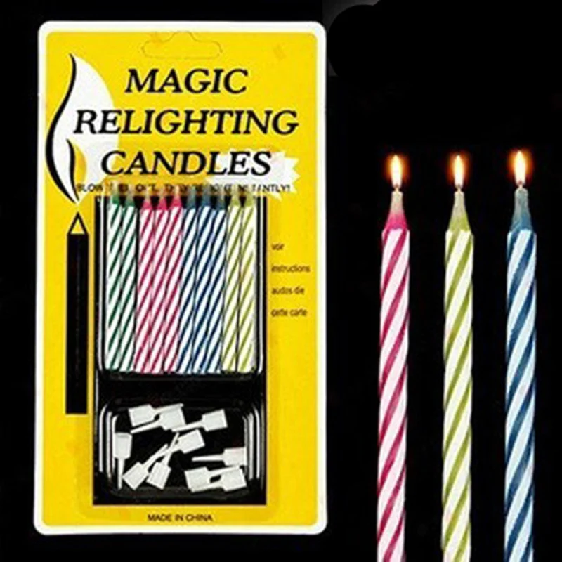 10 Magic Relighting Birthday Candles Swag Cobra
