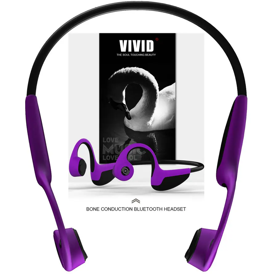 Bone Conduction Headphones Sweatproof HiFi Stereo Earbuds Sport Wireless Bluetooth Noise Cancellation for iPhone Android Devices