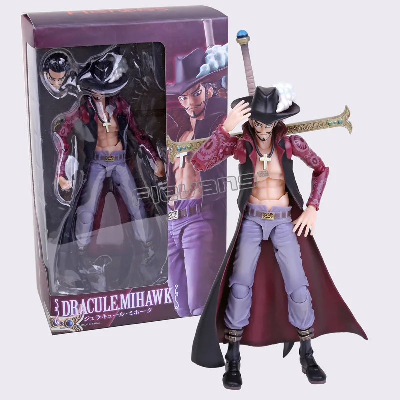 MegaHouse переменные герои действия одна деталь Луффи Ace Зоро Сабо Law Nami Dracule Mihawk ПВХ фигурка Коллекционная модель игрушки - Цвет: Mihawk