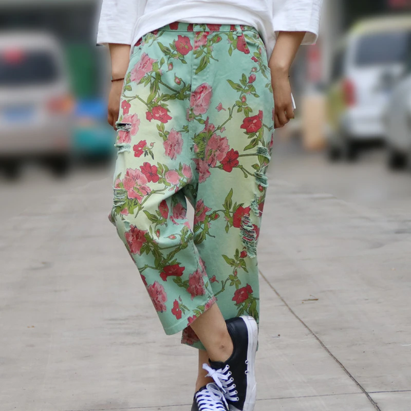 printed harem pants plus size