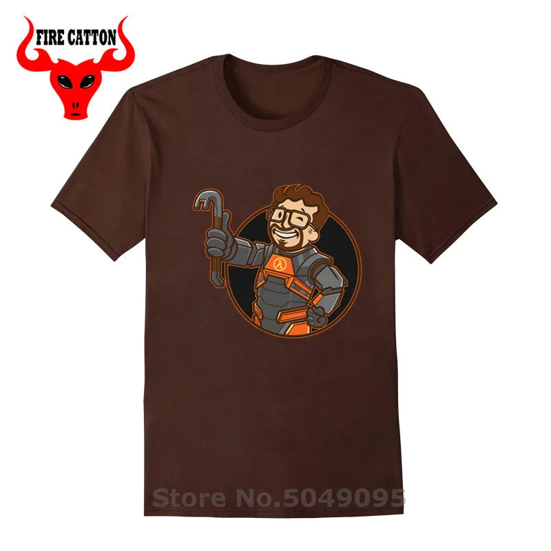 

Half life T shirt men Lambda Boy Tee shirt Funny Gordon Freeman and Vault Boy mashup T-shirt Half life 2 tshirt Half life 3 Tees