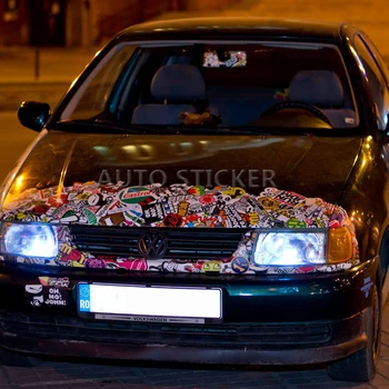 

Sticker Bomb Graffiti Vinyl Cartoon JDM Adhesive Stickers FOR Car Scooter Autobike Skateboard Decal Wrap PVC Film
