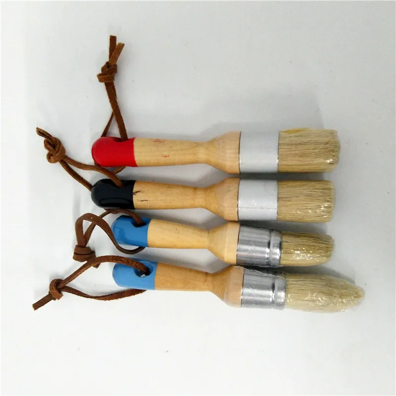 DIY 4 шт. набор ручных инструментов для очистки Мел Краска с острым носком щетина Мел масляная краска ing щетка для воска художественные