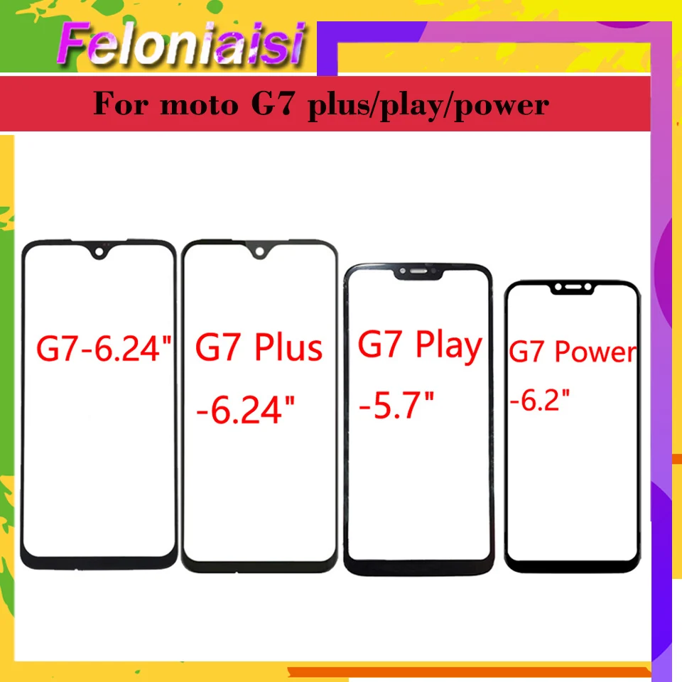 

For Motorola Moto G7 G7 Plus G7 Power G7 Play Front Outer Screen Panel Glass Lens Touch Screen LCD Cover Replacement