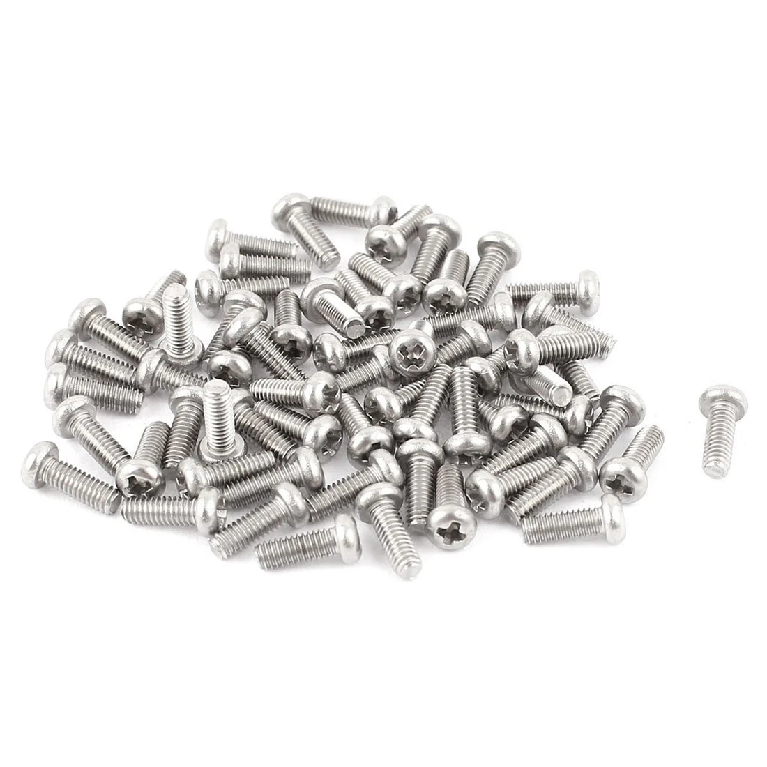 

M2.5 x 7mm 304 Stainless Steel Phillips Round Head Screws Bolt 60pcs