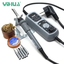YIHUA 908+ 60 Вт Электрический Утюг паяльная станция термостат мини-Утюг Паяльные станции+ 5 шт. Iron Tsui сварочные инструменты