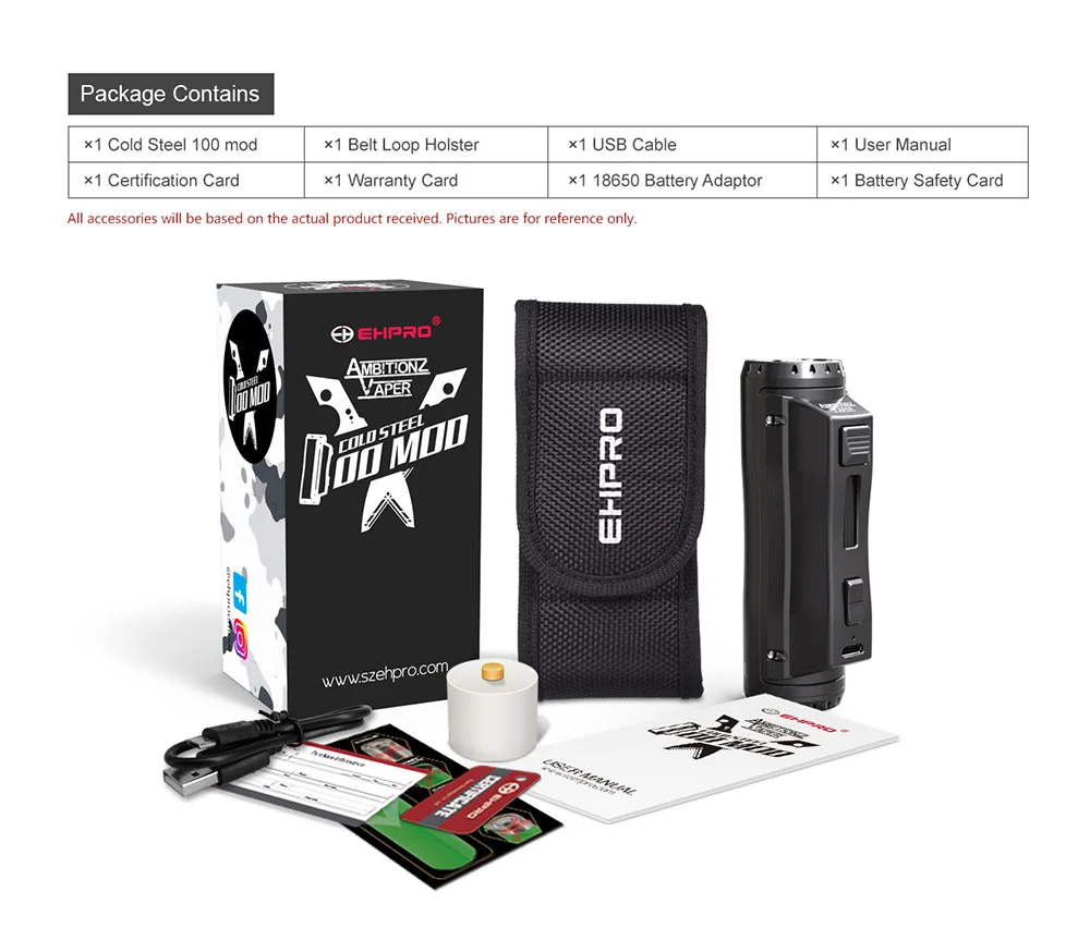 Cold steel 100 mod vape kit(7) 