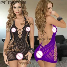 Сексуальное женское вязаное белье в сеточку, горячая распродажа детских кукол, Прозрачное платье, пижама, одежда для сна, W047