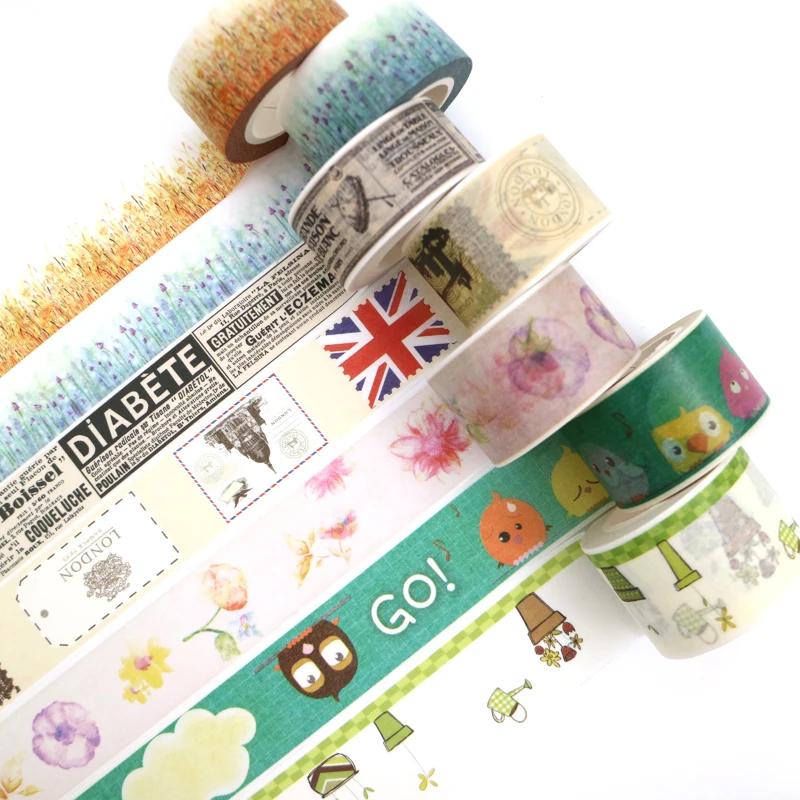 

1PCS Creative Retro Style Washi Tape DIY Japanese Paper Decorative Adhesive Tape Cartoon Series Masking Tape Stickers