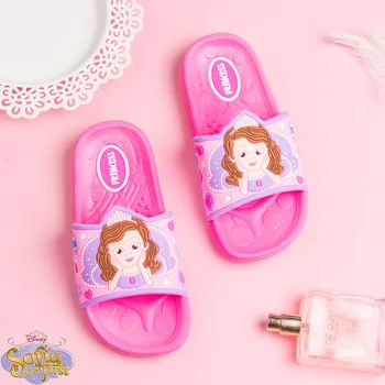 

Slippers Cartton Sofia Girls Boy Children Slippers for Swimming Barefoot Shoes Kids Flip Flops Barefoot Shoes Mickey Home Shoes