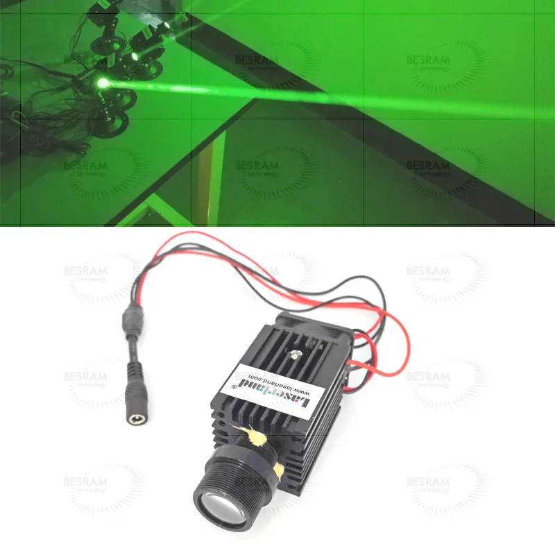 

Long Time Continuous Working Escape Room Fat Beam Green Laser Diode Module Stage Lighting Effects 3VDC + Fan + Mount