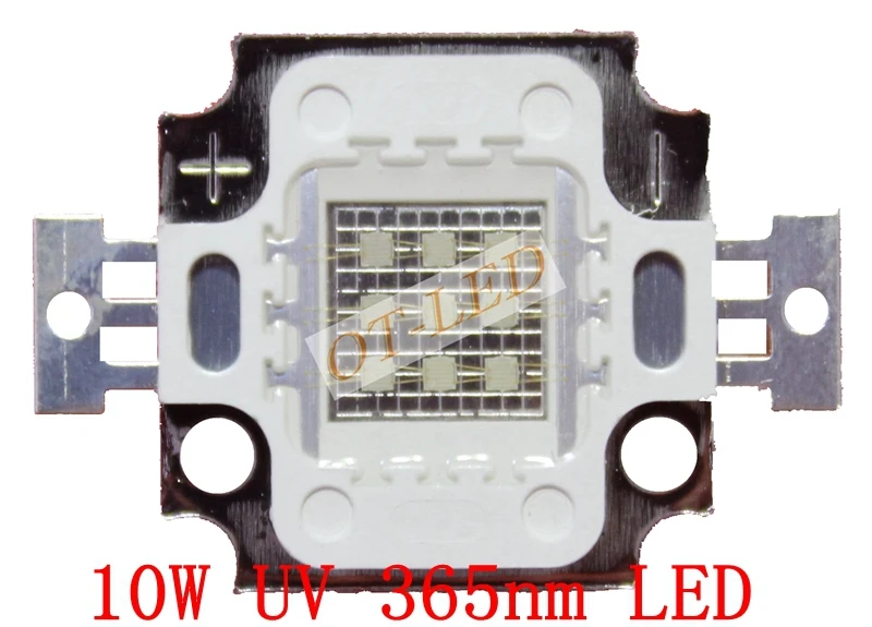 Freeshipping!High Quality 10W 45MIL UV violet / purple 365nm LED DC 9-11V purple light for plant growing light /fishing tank