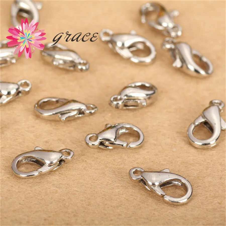 

Metal Small Zinc Alloy Lobster Clasp Parrot Claw Clasps Fasteners Hook Gold Rhodium For Necklace&Bracelet Chain Jewelry Findings