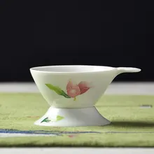 Чайное ситечко керамический фарфоровый Рельефный цветочный узор чайные листья слив воды Китайский кунг-фу чайный сервиз аксессуары кофейный фильтр