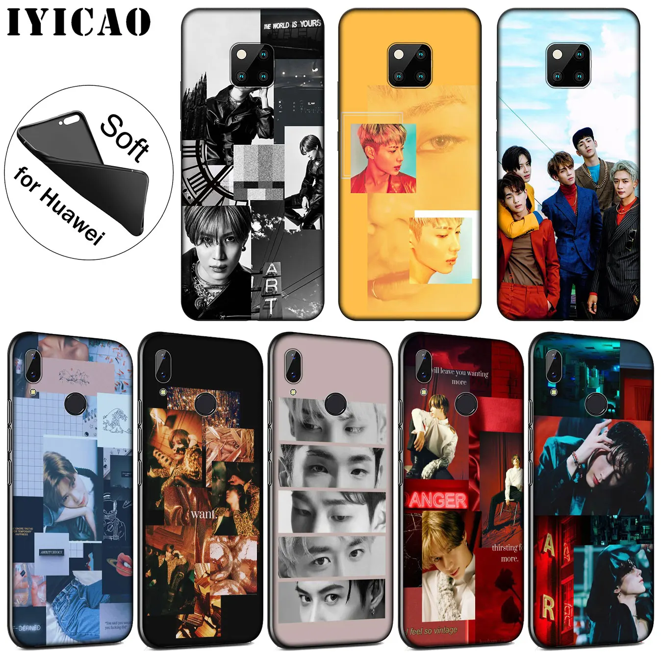 IYICAO SHINee KPOP Boy group Soft Silicone Phone Case for Huawei Mate 30 20 10 Pro Nova 5I 5T 5 4 4E 3i 3 2i Lite Smart |