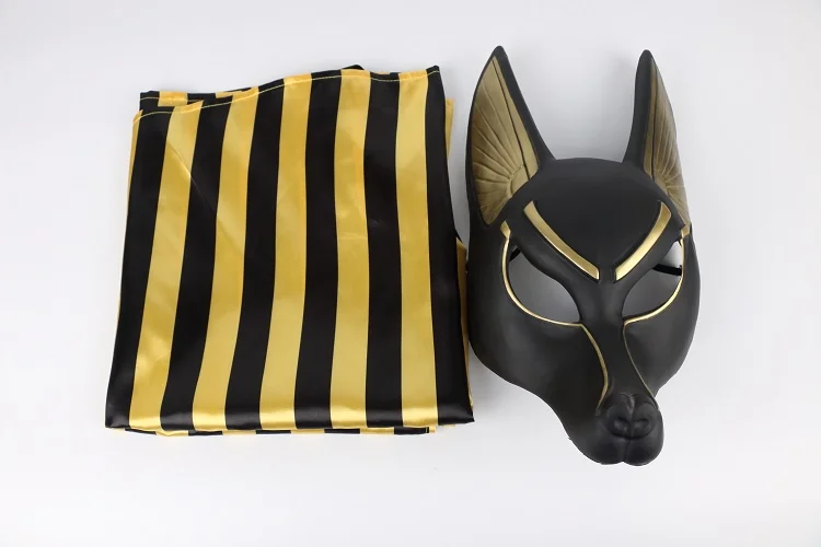 Египетская Anubis косплей маска для лица ПВХ Canis spp голова Волка шакал животное бутафория для маскарада вечерние Хэллоуин нарядное платье мяч