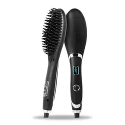 Hair Straight Comb Ceramic Straightening Brush with LED Display and Heating Function MCH Anti Static Straight & Smooth Brush Hair Straight Comb Ceramic Straightening Brush with LED Display and Heating Function MCH Anti Static Straight & Smooth Brush