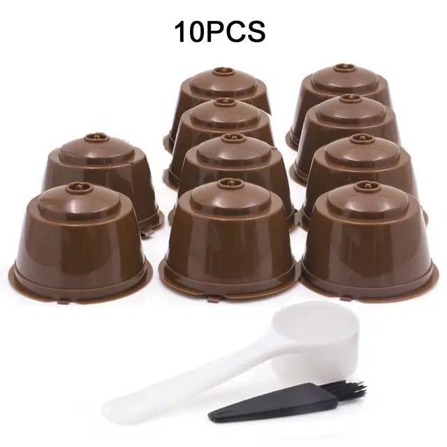 Best Price 10x Refillable Reusable Coffee Capsule Pods Cups Coffee Capsule Filter for Nescafe Dolce Gusto Machine