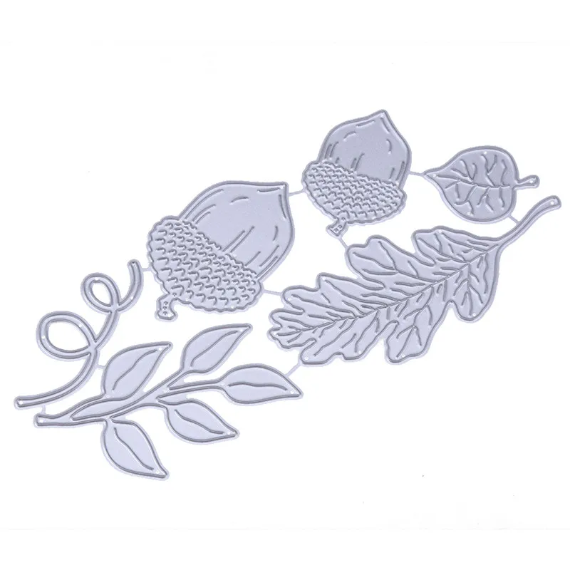 

Metal Cutting Dies Stencil for Acorns and Leaves DIY Scrapbooking Photo Album Embossing Paper Cards Decorative Crafts