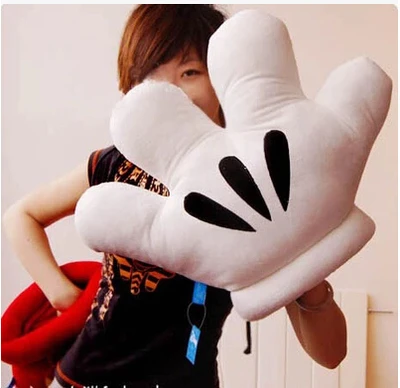 Плюшевые перчатки для детей и взрослых, размер 40-50 см, ручная кукла микки маус, большая перчатка минни маус, мультяшная подушка, инструмент для костюмированной вечеринки