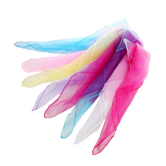 Woman And Girl Lovely Mulit Colours Fashion Plain Square Chiffon neck Scarf Head Scarves For Halloween Costume  Party Dress Up 5