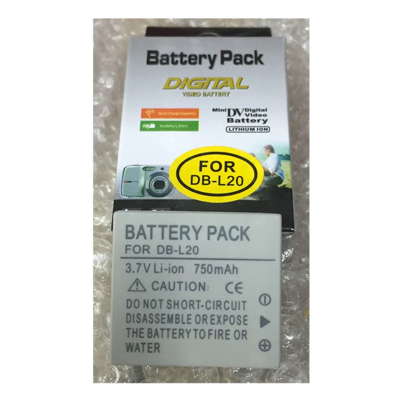 

DB-L20 DB-L20A DB-L20AU lithium batteries DBL20 Digital camera battery DB L20 for Sanyo Xacti DMX-CG6-P DMX-C6 EX DSC-E6 VPC-J4