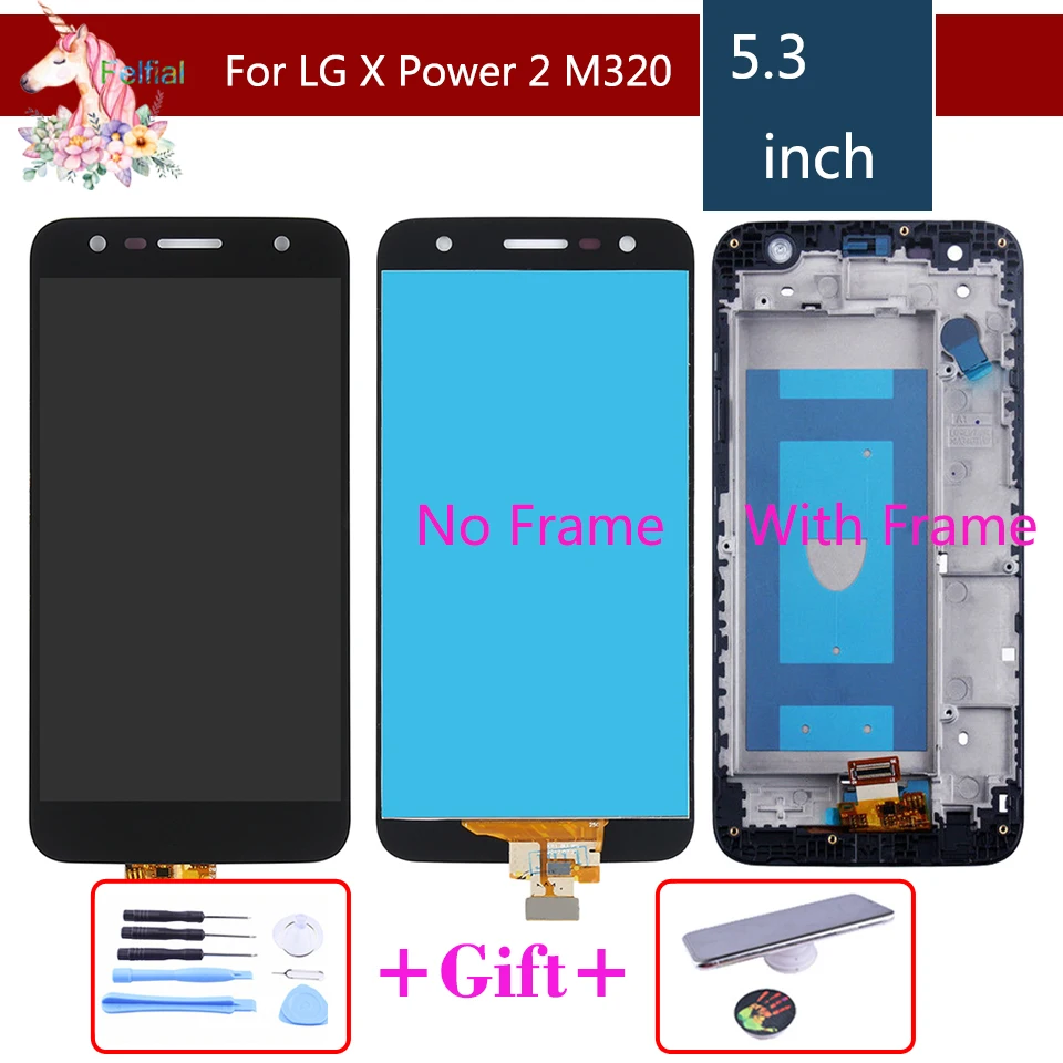 

5.5'' New For LG X Power 2 M320 M320G M320F M320N Full LCD DIsplay Touch Screen Digitizer Assembly With Frame Cover