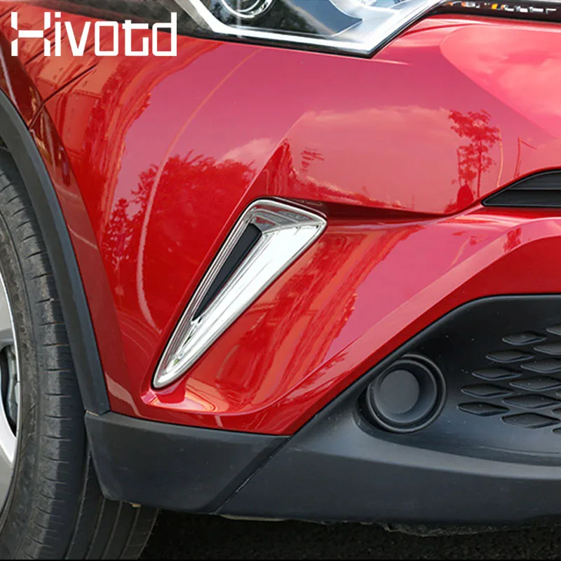 Hivotd для Toyota C-HR CHR аксессуары для автомобиля ABS крышка отделка передних противотуманных фар рамка накладка рамка палка часть внешний стиль
