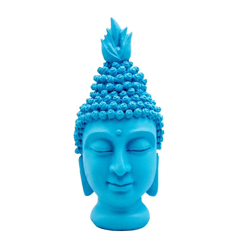 Southeast Asian Style, Ceramic Color Buddha head, Buddha crafts