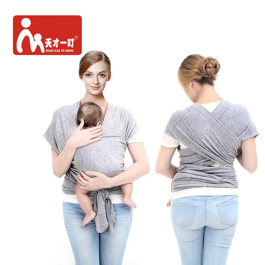 

Baby Wrap Carrier Sling Breastfeeding Nursing Cover For Infants And Newborn Grey Hands Free Ergonomic Adjustable Toddlers Wrap